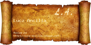 Lucz Ancilla névjegykártya