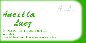 ancilla lucz business card